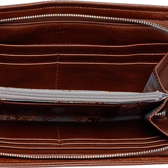 HOBO Women's Vintage Leather Remi Wallet Clutch (Woodlands) - Picture 3 of 4